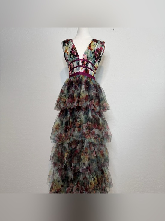 bebe Dresses & Skirts - bebe Tiered High Low Gown Floral Maxi Gown Size Small NWT